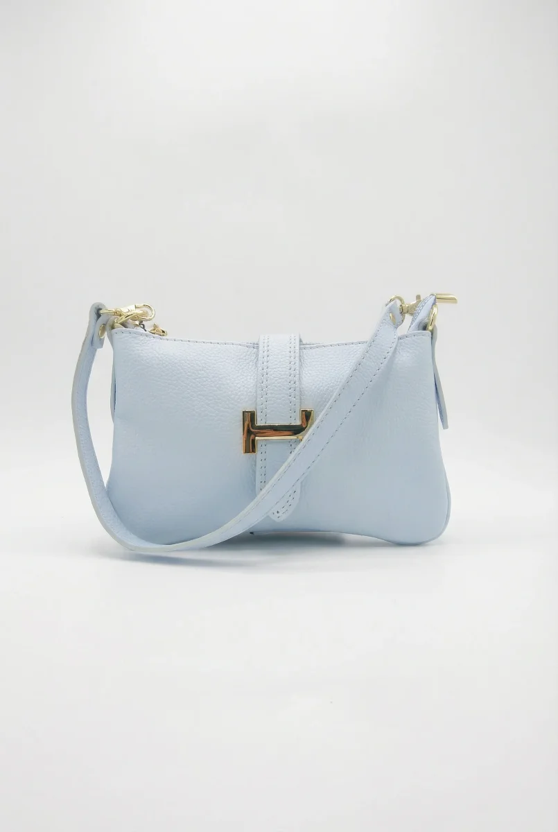 Borsa a Spalla in Vera Pelle con Dettaglio H in Vera Pelle - immagine 4